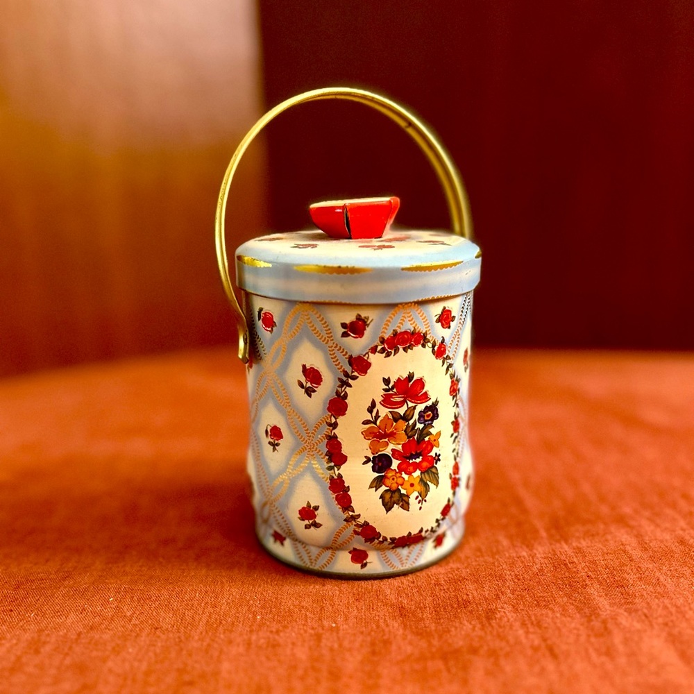 Vintage Decorative Tin Container